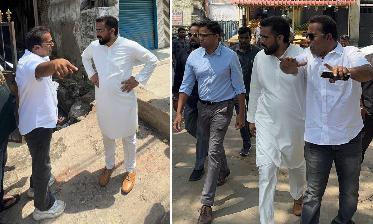 AIMIM MLA Majid Hussain Slams GHMC Over Incomplete Nala Desilting, Warns of Flood Risk in Nampally