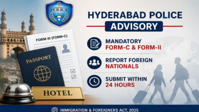 Hyderabad Police Issue Advisory on Mandatory Form-II and Form-III Submission Under Immigration and Foreigners Act, 2025