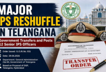 Major IPS Reshuffle in Telangana: Government Transfers 12 Senior Police Officers, Issues New Postings