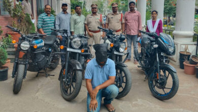 Inter-State Two-Wheeler Thief Arrested by RGIA Police, 4 Premium Motorcycles Worth Rs 8 Lakh Recovered