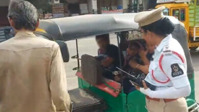 Asif Nagar Traffic Police Conduct Special Checks on School Vehicles in Mehdipatnam, Drunk School Auto Driver Booked