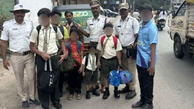 Drunken Auto Driver Transporting 6 School Children Apprehended by Hyderabad Traffic Police; Criminal Case Registered