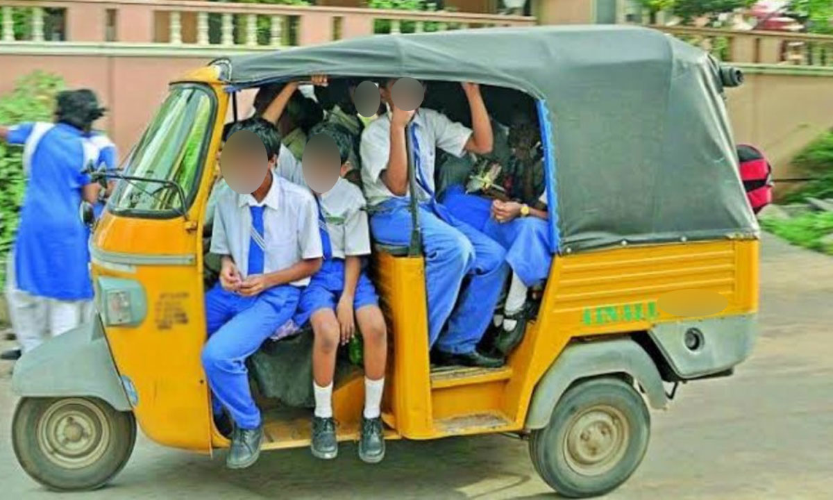 Hyderabad Traffic Police Book 149 Cases Against Overloaded School Autos, Register 2 Drunk Driving Violations