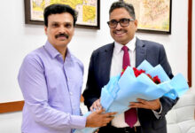 Sanjay Jaju Assumes Charge as Telangana Chief Secretary, B. Shafiullah Congratulates Him at Secretariat