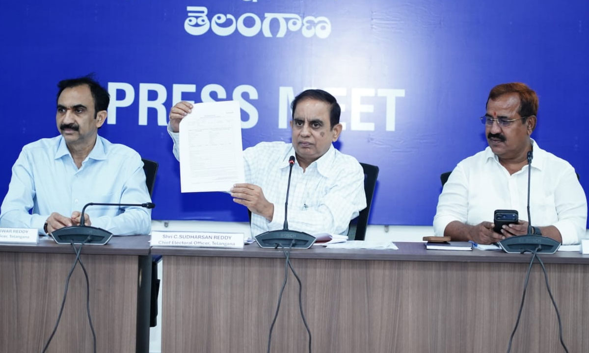 Telangana CEO C. Sudarshan Reddy Announces SIR 2026 Drive; BLOs to Visit Every Household from June 25