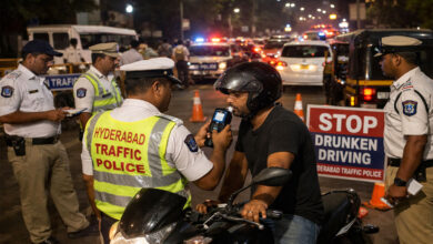 Hyderabad Traffic Police Books 422 Drunk Driving Cases in Two-Day Special Drive, Zero Tolerance Policy Continues