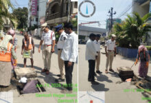 Santoshnagar Traffic Police Launch High-Priority Desilting Drive to Prevent Waterlogging During Monsoon