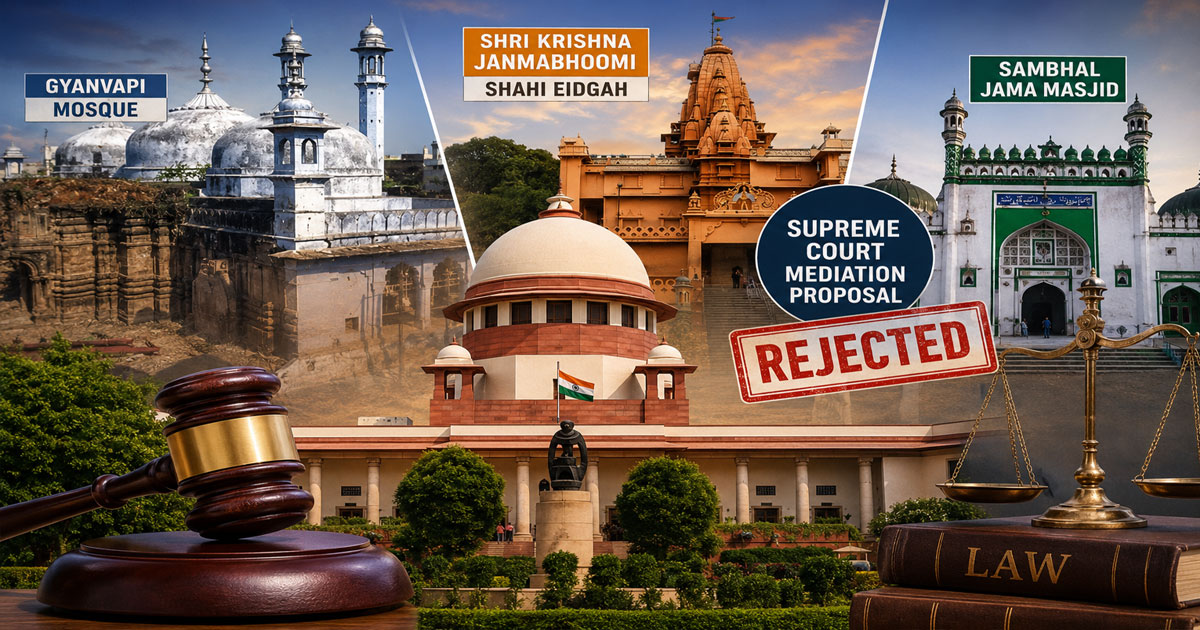 Hindu and Muslim Parties Reject Supreme Court's Mediation Proposal in Gyanvapi, Shahi Idgah and Sambhal Mosque Disputes