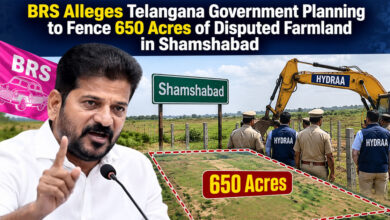 BRS Alleges Telangana Government Planning to Fence 650 Acres of Disputed Farmland in Shamshabad