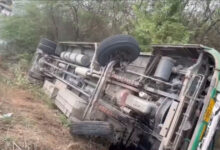 Several Injured as RTC Bus Overturns in Prakasam District; Driver Flees