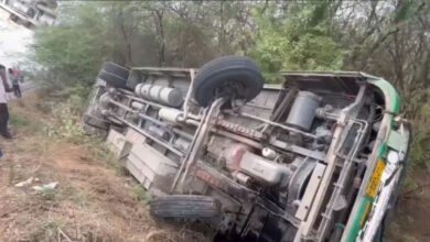 Several Injured as RTC Bus Overturns in Prakasam District; Driver Flees