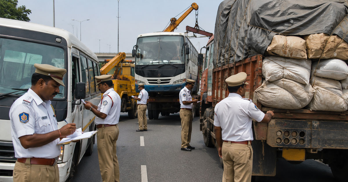 Telangana Launches Statewide Crackdown on Transport Violations, Overloaded and Tax-Defaulting Vehicles to Face Seizure