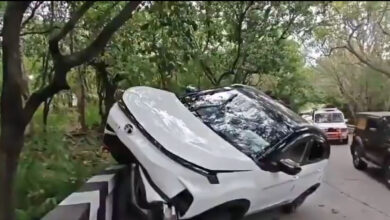Car Crashes into Safety Wall on Tirumala Ghat Road; All Passengers Safe