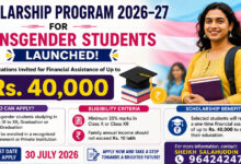 Applications Open for Transgender Scholarship Programme 2026–27, Eligible Students to Receive Up to Rs 40,000
