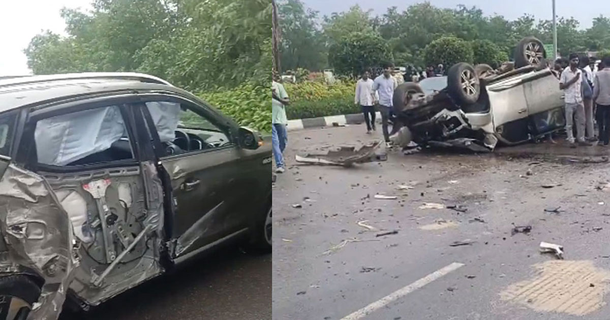 Two Killed in Horrific Three-Vehicle Collision on Hyderabad ORR Near Sultanpur