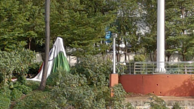 National Flag Falls to the Ground in Nagole; Action Sought Against Negligent Officials