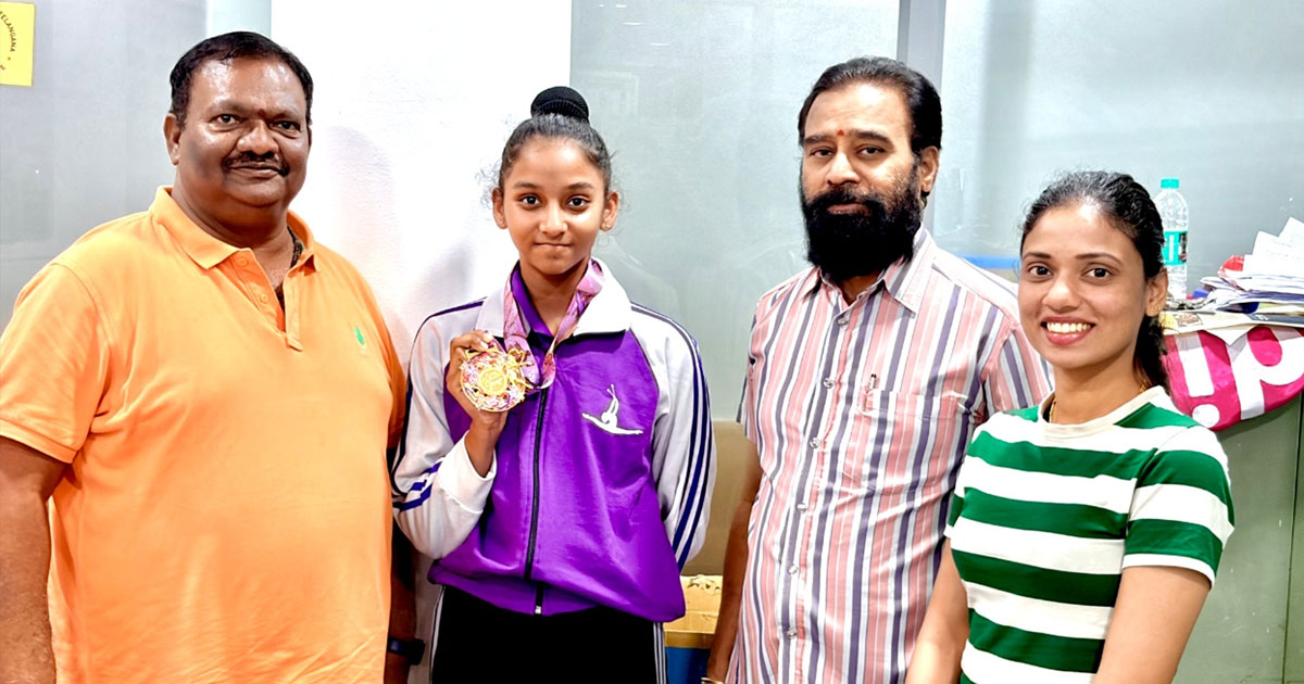 Hyderabad Gymnast Anjana Gunukula Wins Gold at International Rhythmic Gymnastics Competition in France