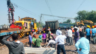 Major Railway Accident Averted in Peddapalli as Paddy-Laden Lorry Gets Stuck on Tracks