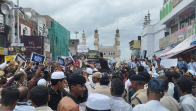 SIO Protests at Charminar, Demands Transparent Probe into NEET UG 2026 Paper Leak and Education Minister Dharmendra Pradhan's Resignation