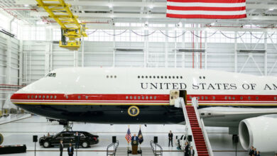 Trump hails first flight of new Air Force One