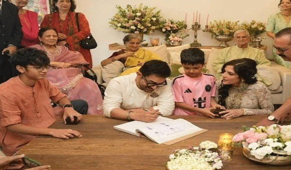 Aamir Khan gets married for 3rd time, children Ira, Junaid, Azad attend ceremony