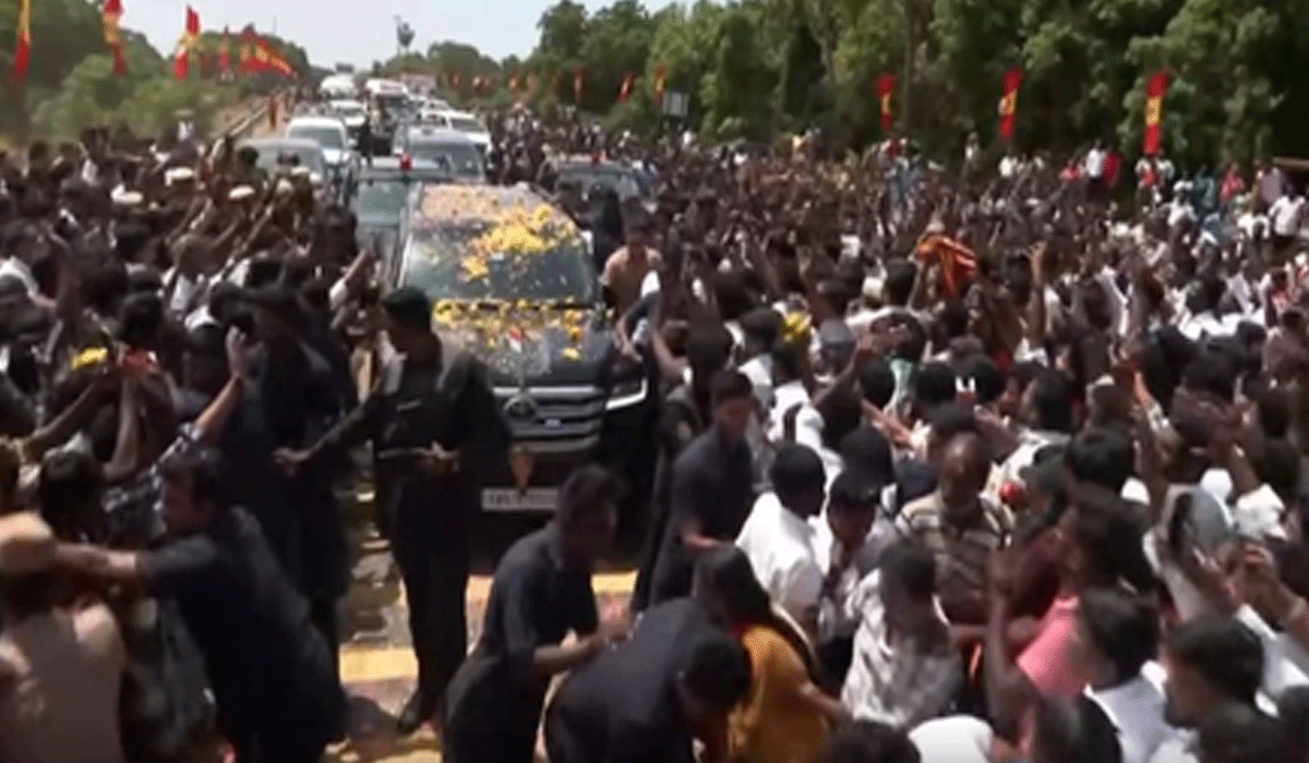 Security tightened in Karur as CM Vijay receives grand welcome during visit