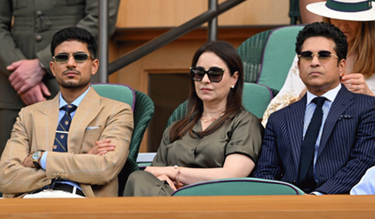 Wimbledon: Shubman Gill joins Anjali & Sachin Tendulkar in Royal Box at Centre Court