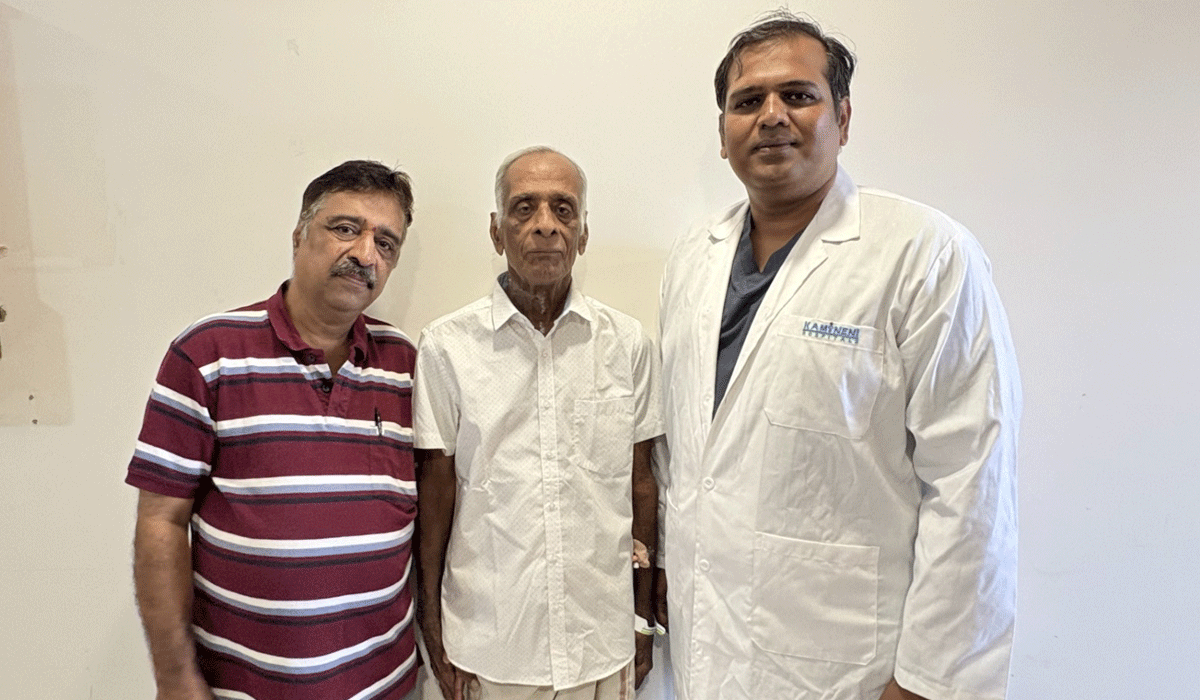 91-Year-Old Successfully Undergoes Kidney Cancer Surgery at Kamineni Hospitals