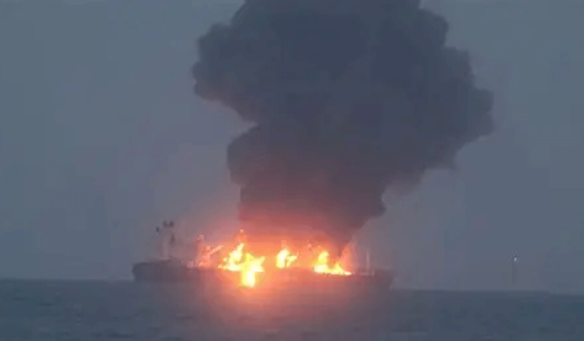 Saudi tanker attacked in Red Sea, catches fire