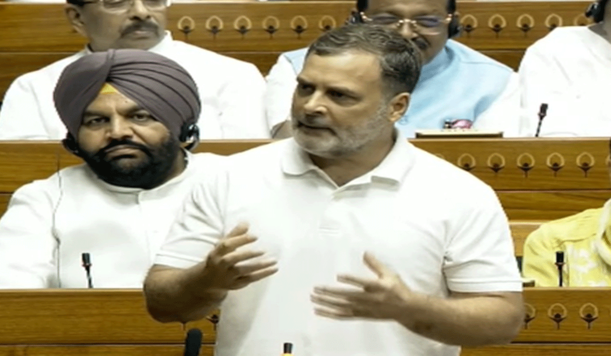 Uproar over Rahul Gandhi's remarks in Lok Sabha; Rijiju says LoP using 'unparliamentary' words