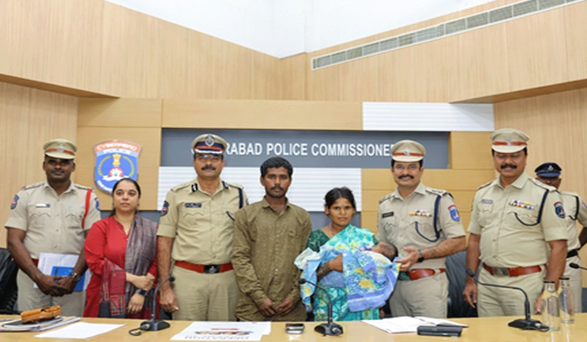 Cyberabad police rescue baby kidnapped from railway station, sold for Rs 1.5 lakh