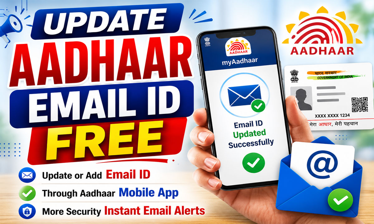 UIDAI Lets Users Update Aadhaar Email ID Free via Mobile App till December 31