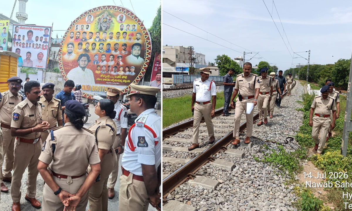 Hyderabad Traffic Police Review Aaramghar Land, 2nd Safar Route and Golconda Bonalu Arrangements