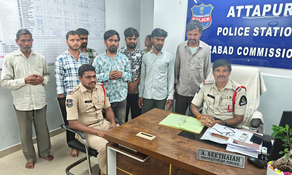 Rajendranagar Task Force Busts Matka Gang in Attapur, Seven Arrested; Cash, Mobile Phones Seized