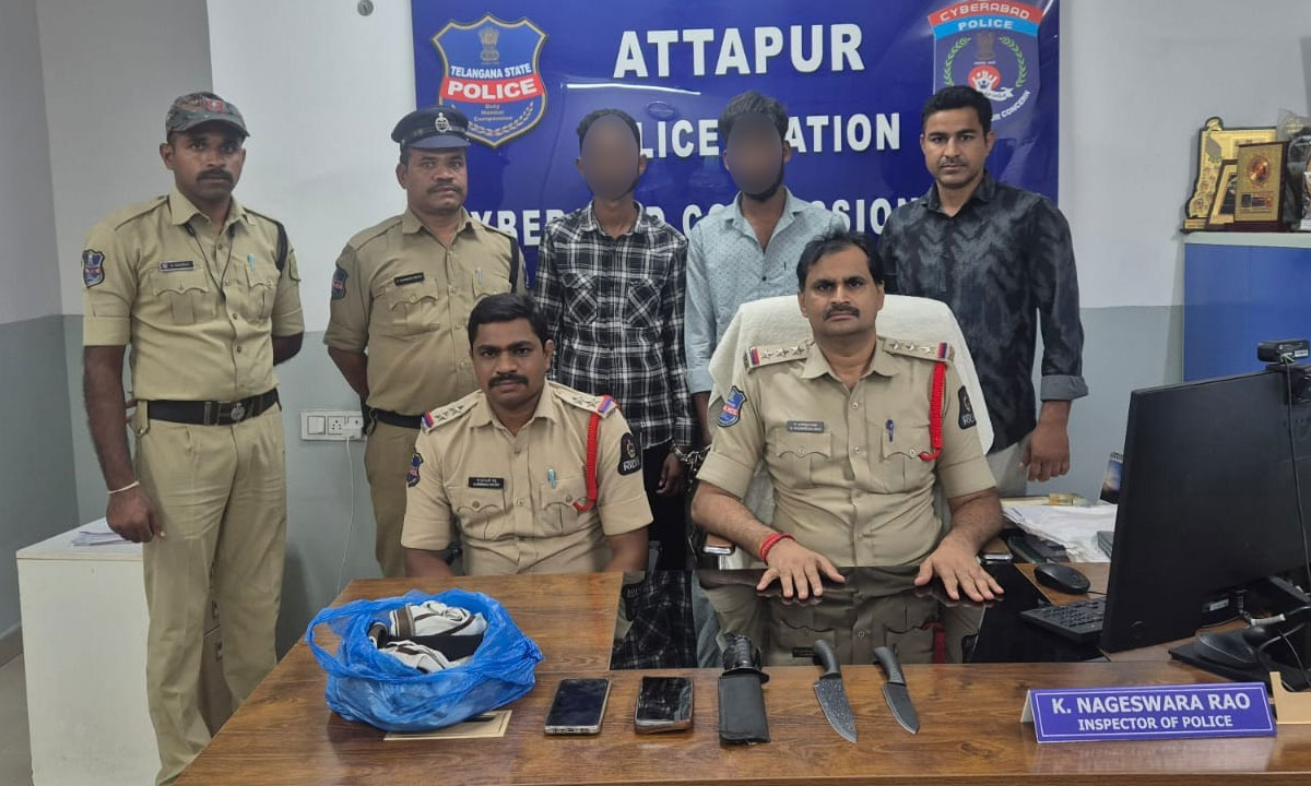 Attempt to Murder Case: Attapur Police Arrest Two Accused Within 48 Hours Over Rs 2,100 Dispute, Seize 3 Knives
