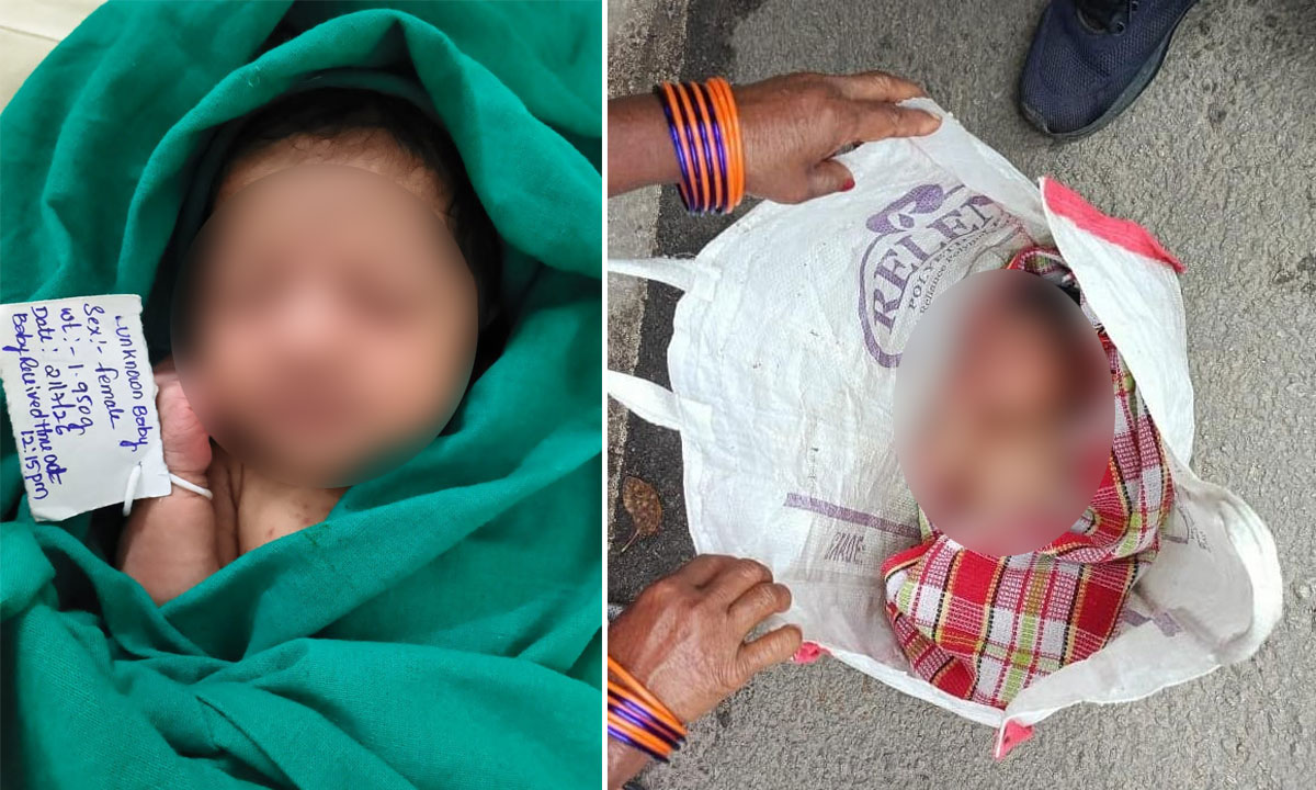 Newborn Baby Girl Found Abandoned Near Shamshabad ORR, RGIA Police Rescue Infant and Launch Investigation