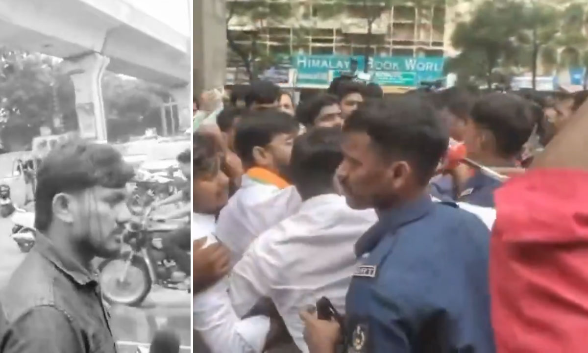 Congress-BJP Clash Turns Violent in Hyderabad, Police Lathi-Charge Outside Gandhi Bhavan