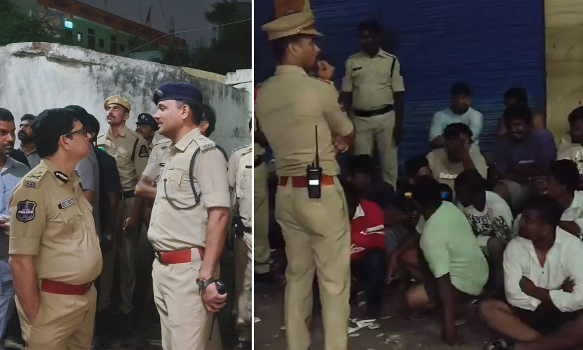 Hyderabad Police Conduct Massive Cordon and Search in Mangar Basti with 1,100 Personnel, Large Quantity of Ganja Seized