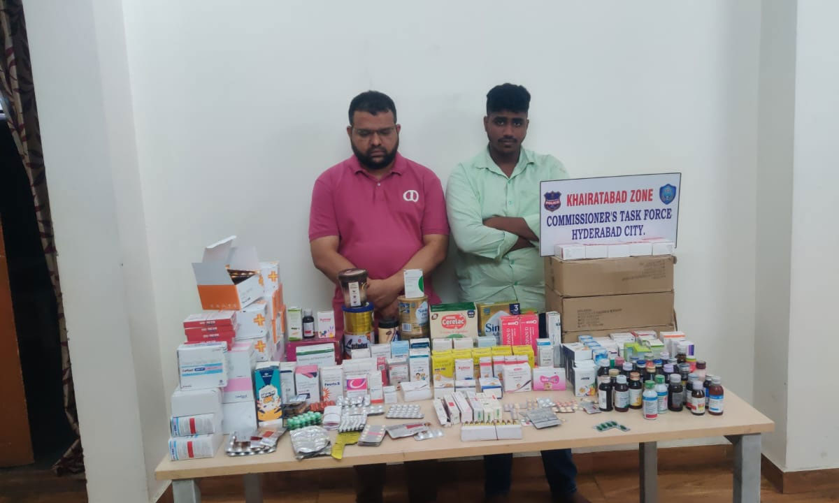 Hyderabad Task Force Nabs 2 for Allegedly Selling Expired Medicines, ₹98,277 Worth of Products Seized in Khairtabad Raid