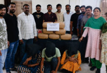 Hyderabad Task Force Busts Interstate Ganja Racket; 4 Transporters Held with 23 Kg Ganja Worth ₹12 Lakh Near Haj House