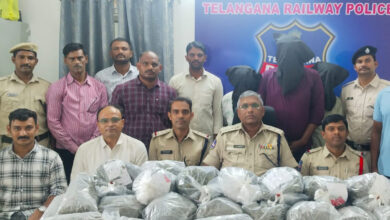 Interstate Ganja Smuggling Racket Busted at Secunderabad Railway Station; 41.131 Kg Ganja Worth Rs 20.56 Lakh Seized