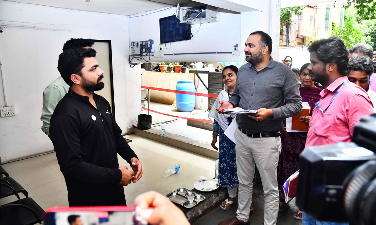 Hyderabad DEO R.V. Karnan Inspects Polling Stations to Review SIR-2026 Enumeration Form Collection
