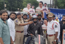 Hyderabad Traffic Police Distribute 200 Helmets Under 'Arrive Alive' Road Safety Campaign