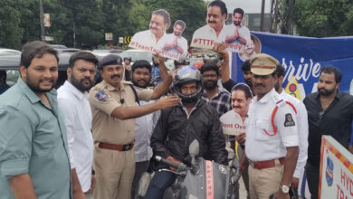 Hyderabad Traffic Police Distribute 200 Helmets Under 'Arrive Alive' Road Safety Campaign