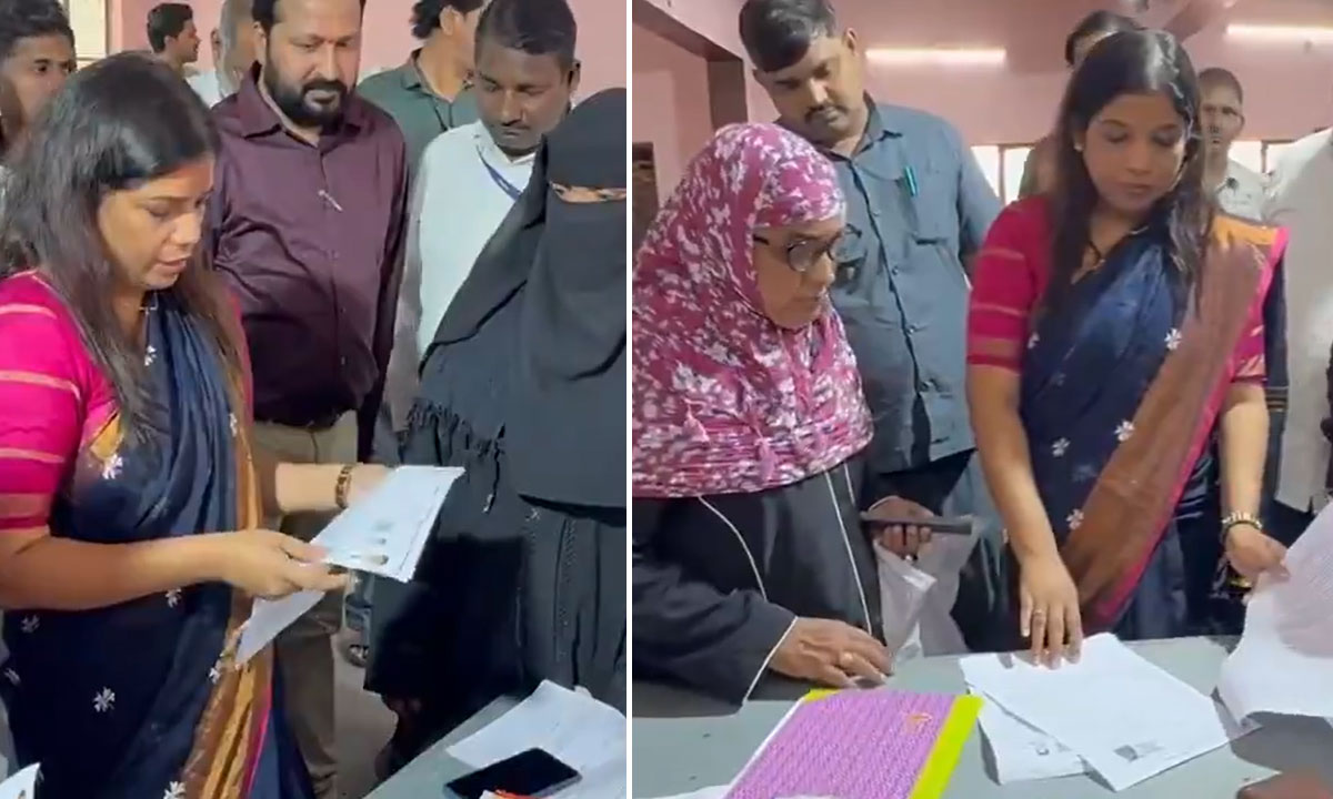 Hyderabad Collector Priyanka Ala Inspects SIR Centres in Kishan Bagh, Reviews Special Intensive Revision Process