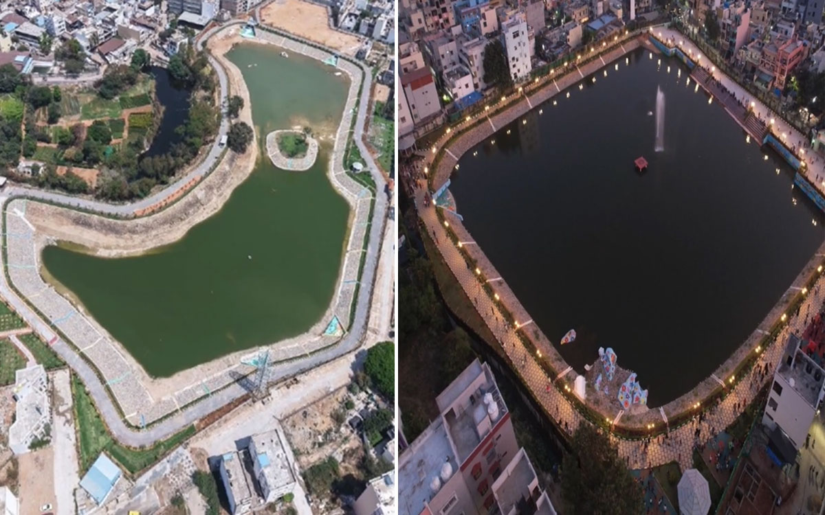 HYDRAA Lake Rejuvenation Drive: 6 Lakes Restored, Work Begins on 20 More to Control Floods in Hyderabad