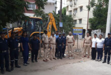 HYDRAA Clears Encroachments, Fences 6 Guntas of Land Allotted for Chaitanyapuri Police Station in Ranga Reddy