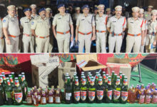 Hyderabad Police Conduct Mega Cordon and Search in Sanathnagar; Illegal Liquor Seized, 5 Ganja Users Held
