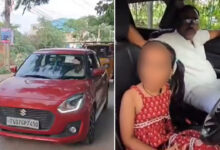 Minor Girl Allegedly Allowed to Drive Car by Police Officer in Hyderabad; Viral Video Sparks Road Safety Concerns
