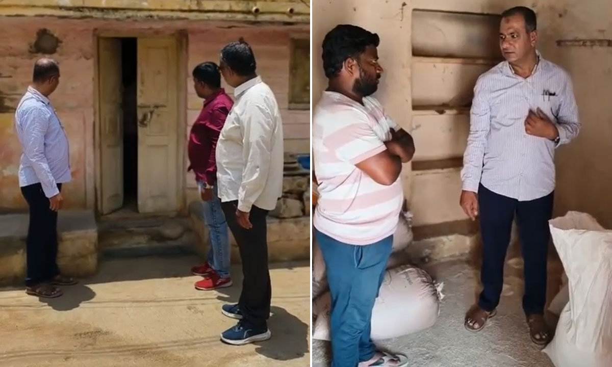 Hyderabad Civil Supplies Officials Seize 6.50 Quintals of PDS Rice in Raid Near Double Bedroom Houses at Jiyaguda